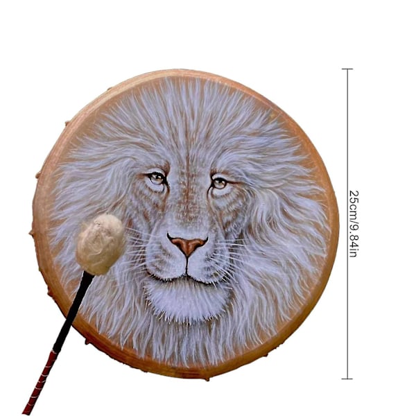 Vegetarian Shamantrumma Ljudhelaretrumma Handgjord Totem Lejontrumma Trumset