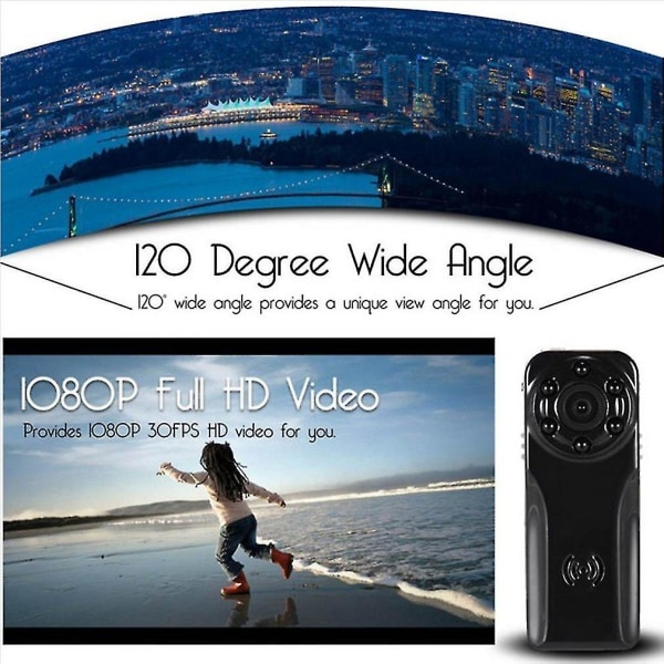 Mini 1080p Night Vision Camera S80 HD 120 grader