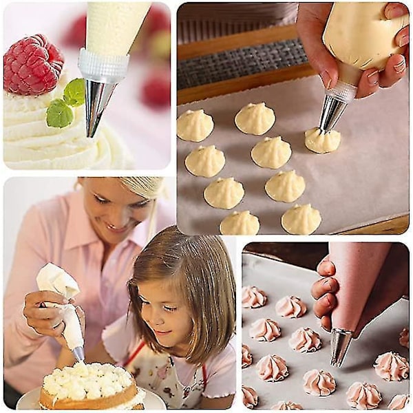 200 st Engångsspritsar 6 st Munstycken Frosting Spritsats