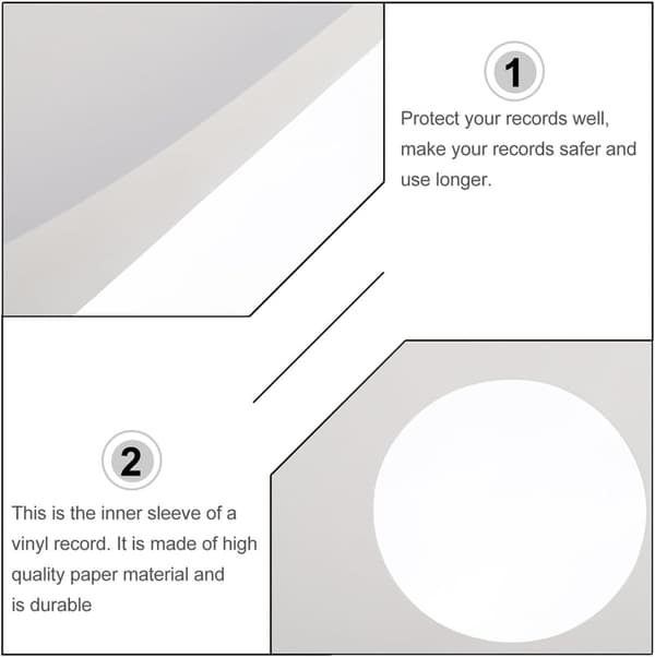 20 stk. Vinylplade Beskyttelsespose Vinylposer 7-tommer Papir Opbevaring Forebyggelse af Dataskader