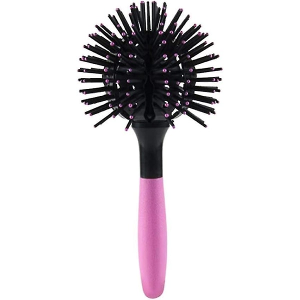 Curl Hair Brush Styling Salong Runt hår Curling Tool rosasvart1st