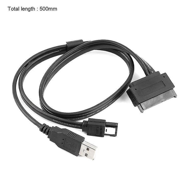 2,5 tommers HDD SATA 22-pin til eSATA Data USB-kabel