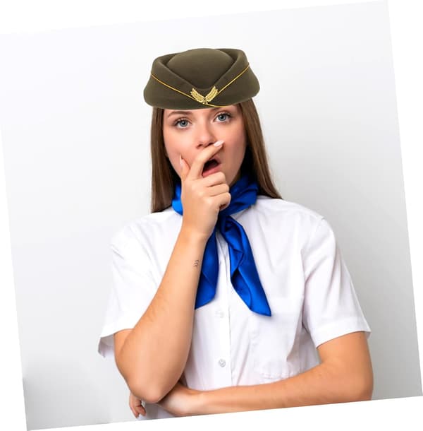 Flygvärdinna Hatt Kvinnor Basker Hatt Flygbolag Flygvärdinna