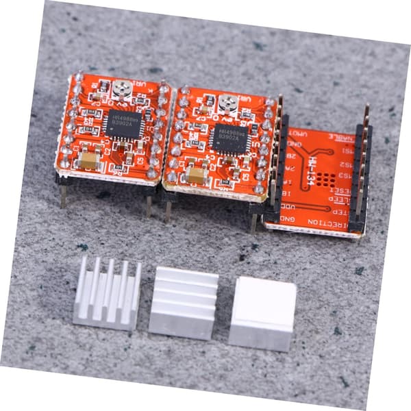 Stepper Motor Driver Modul A4988 med justerbar strøm og termisk nedlukning 3 stk.