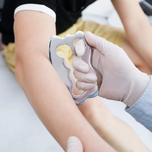 Ruostumattomasta Teräksestä Valmistettu Gua Sha -Kaavin Hierontatyökalu - Loistava Pehmytkudoksen Mobilointityökalu