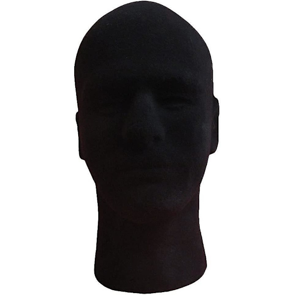 Mandlig Skum-Flokering Stoff Hoved Model Mannequin