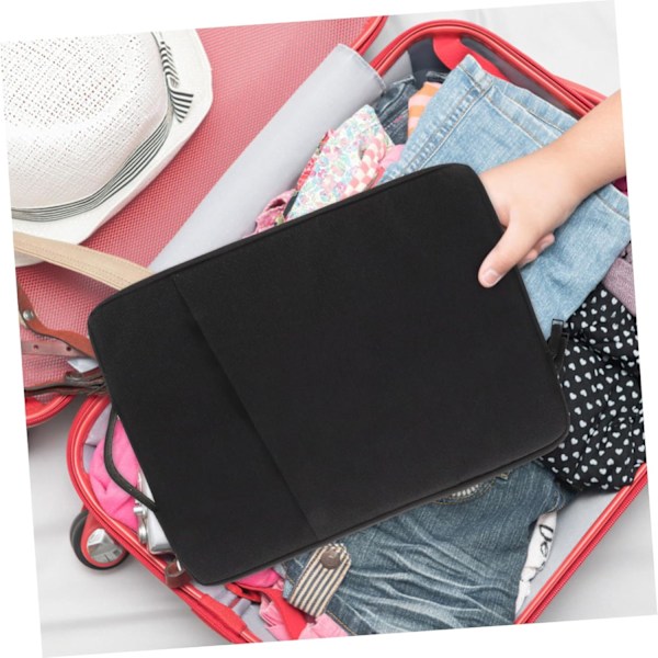 Laptop Taske Polyester Laptop Sleeve Stødsikker Tablet Taske til Studerende og Forretningsfolk