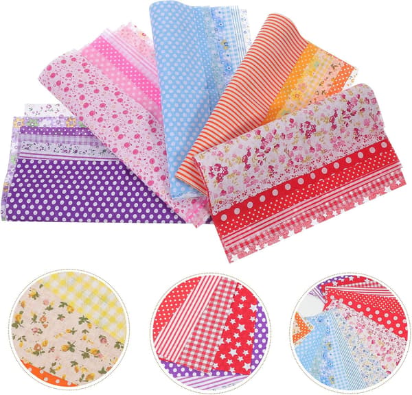 DIY Bomulds Patchwork Stofsæt, 35 stk. Rent Bomuld Sykludssortiment til Piger Børn