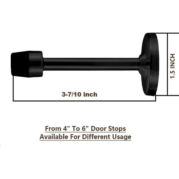 Dørstopp. Dørstopp veggmontert solid stiv dørstopp med luktfri gummistøt. 4 tommer gave