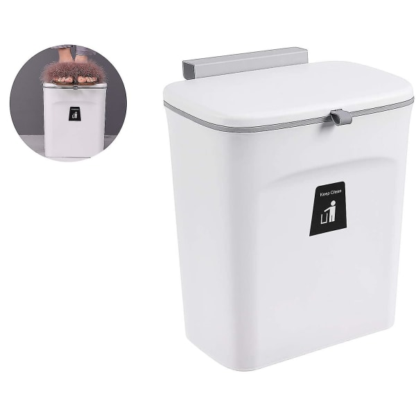 Roskakori CAN Kylpyhuone CAN kannella, roikkuva tai seisova muovinen  kompostilaatikko kaappiin/makuuhuoneeseen/toimistoon/telttailuon d0a5 |  Fyndiq