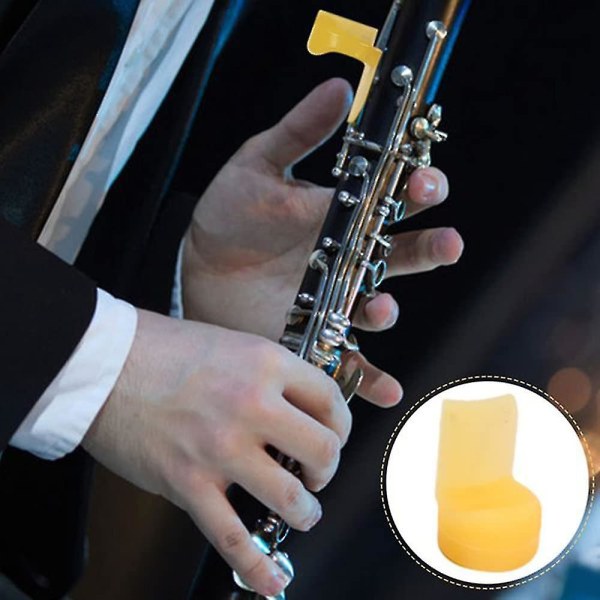 Pakke med 5 myk silikon klarinett obo-støttebeskytter for treblåseinstrument 5 farger