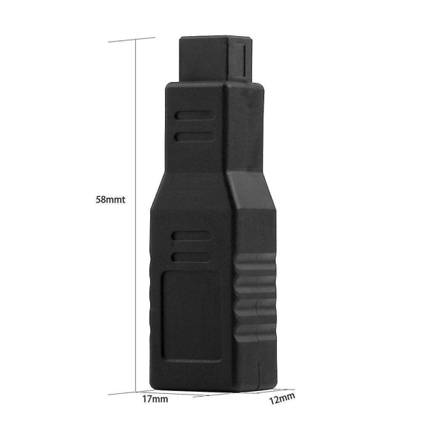 FireWire 800 til 400 Adapter Konverter 9/6 Pin IEEE 1394