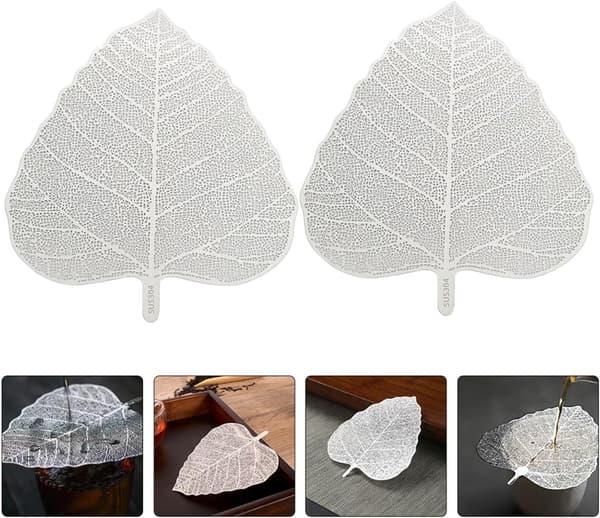 6 stk. Bladformet te-infuser i rustfritt stål 304 Praktisk og hendig sil