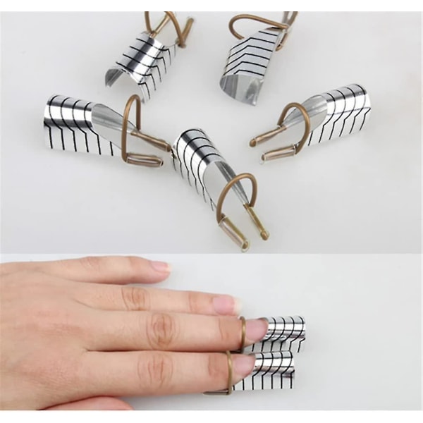 Praktiske tips til negleforlængelse Formguide i aluminium Genanvendelig formguide Portable akryl franske neglekunstformer