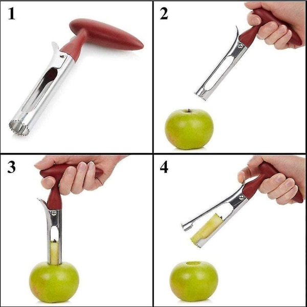 Værktøj til fjernelse af frugtfrø i rustfrit stål Apple Core