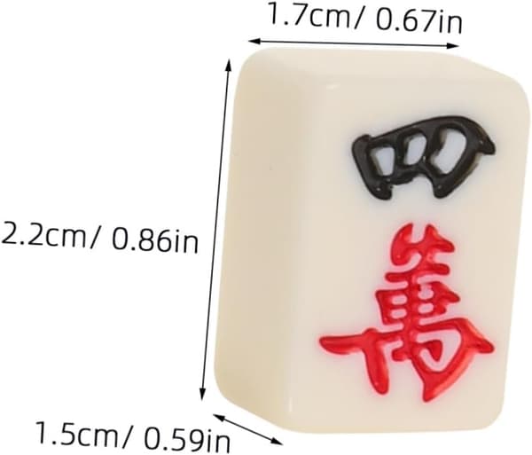 Mini Mahjong-sett Bærbart reise-Mahjong-sett 22 mm solide graverte fliser Lett kompakt brettspill