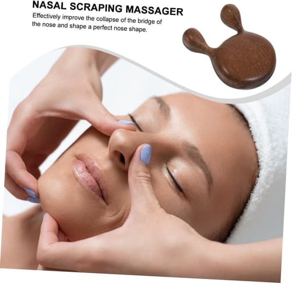 2 stk. træ næseskraber massageværktøjer til ansigts Gua Sha næsemassageværktøj