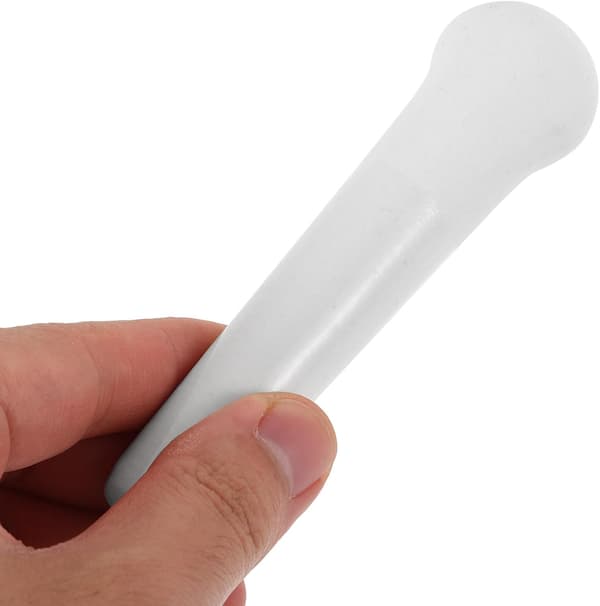 Keramisk støder hvid rund non-stick ergonomisk håndtag køkken krydderi tilberedning