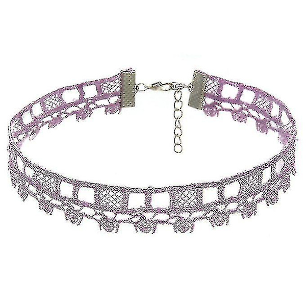 15-pack Chokerhalsband Set Stretch Sammet Klassisk Gotisk Tattoo Spets Choker