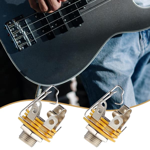 6 st elgitarr stereojack 6,35 mm ersättning med rostfritt stål och PP-material