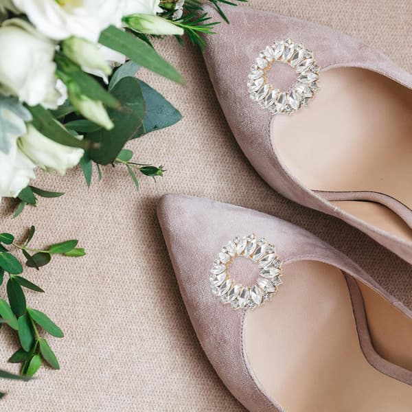 2 stk Rhinestone Skoblomster Elegante Klips Avtakbare Krystallanheng