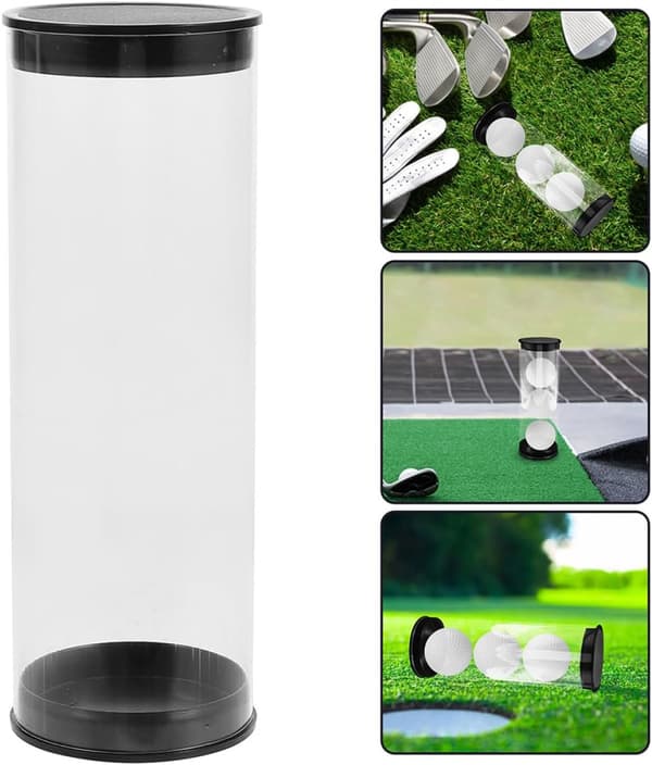 3 stk. golfbold-displayrør i plast 4,5x13,5 cm bærbare golfboldholdere til opbevaring og rejser