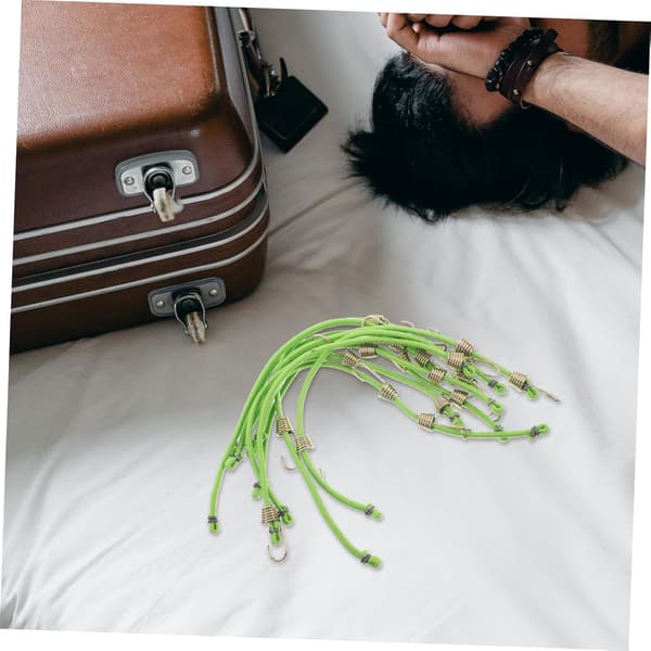 10 stk. elastiske bagagestropper med metalkroge Mini Bungee Cords