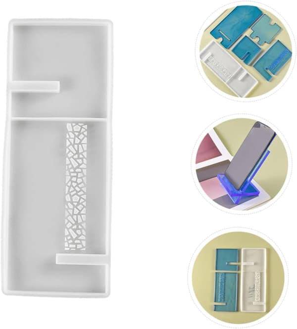 DIY Silikon Mobiltelefonholderform Avtakbar Nettbrettstativform Krystall Epoxy