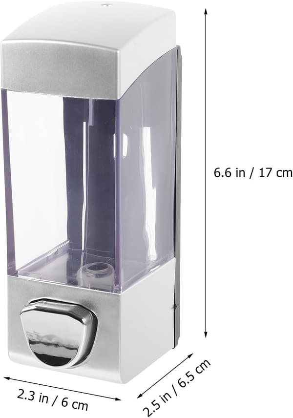 2 stk. håndsæbedispenser, pressende shampoo-beholder 350 ml, ABS vægmonteret design, moderne udseende