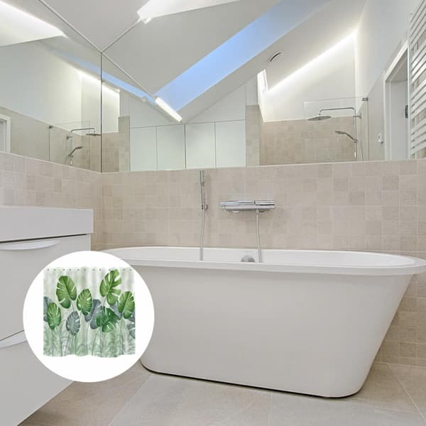 Vanntett dusjforheng badekardraperi 71x71 tommer vanntett polyester hydrofobisk