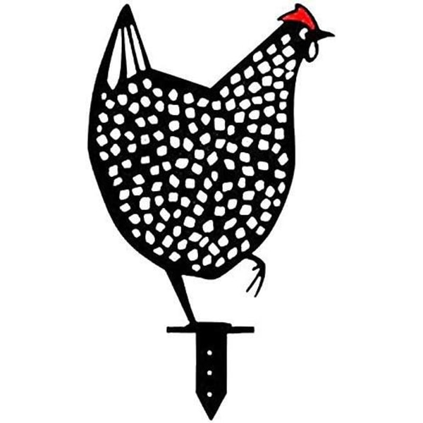 5 stk Metall Hønse Hagekunst Hul Rooster Dyreform Dekor For Utendørs For Plen Hager Bak