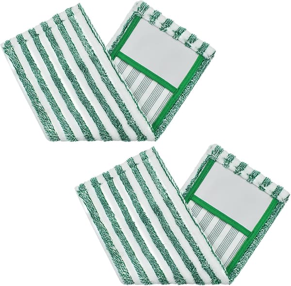 2-pack mikrofibermoppdynor, återanvändbara ersättningsbara tvättbara kompatibla med Libman platt moppduk