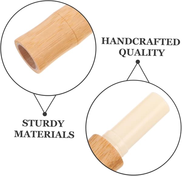 Naturlig Bambus Læbestift Tube Holder Bærbar Tom Læbestift Etui til DIY Makeup