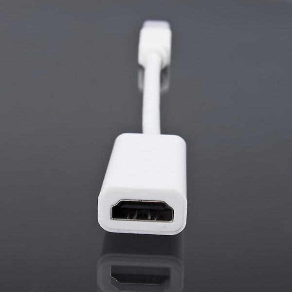 Mini DP - HDMI-sovitin lyhyellä kaapelilla MacBook Prolle