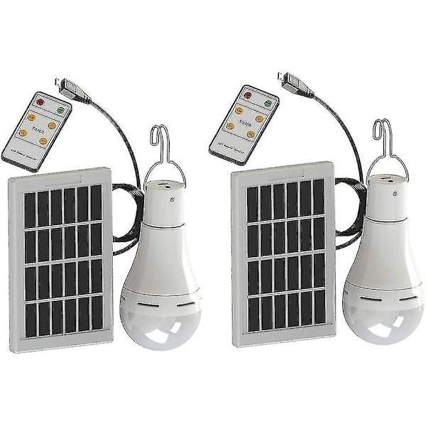 LED-sollampa med fjärrkontroll för camping, nödbelysning och vandring