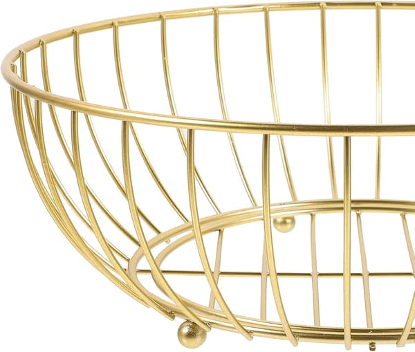 Trådfruktkorg Metalltråd Fruktskål Stor Kapacitet Metall Ihålig Design Enkel Chic Stil