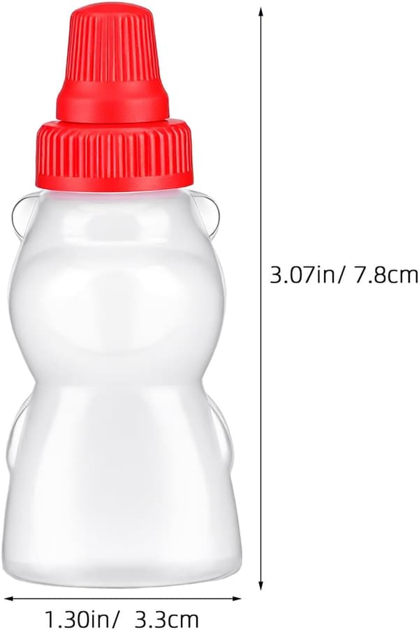8 st mini kryddflaskor sojasåsflaskor PE-material Lätt att rengöra Blandade färger för hemgrill