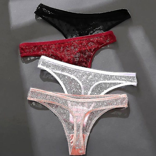 Erotisk Lingeri Transparent Spets T-stringtrosor Kvinnors Underkläder