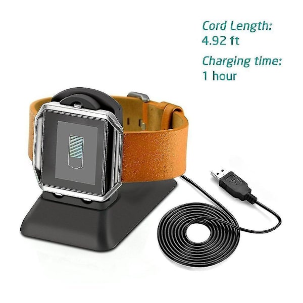 2-i-1 Laddningsställ för Fitbit Blaze Smartwatch och Telefonhållare