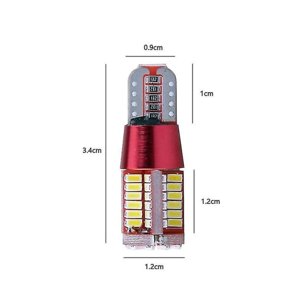 Auton LED-lamput Sisävalot Parkkivalot Kupu Lukulamput Xenon-korvaavat (2 kpl, Punainen)