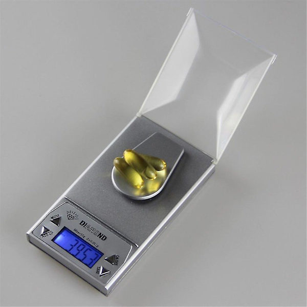 10g 0,001g LCD Digital Smyckesskala Lab Guld Ört
