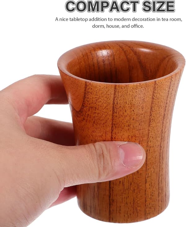Bärbar kaffemugg i trä för kontor och studentrum med modern stil