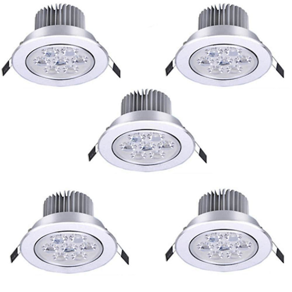 5 stk 7 W LED-spotlight taklampe nedfelt dekor