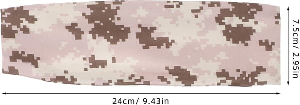 4 stk. Unisex Camouflage Svedabsorberende Sports Hårbånd, Åndbare Hurtigtørrende Elastiske Hårbånd