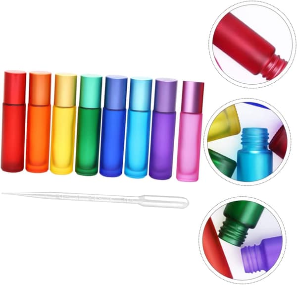 Glasrullflaskor 10 ml Små Kompakta Parfymunderförpackningsflaskor
