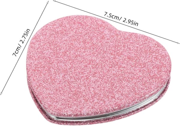 2 stk. Lille makeup-spejl hjerteformet bærbart rejsespejl
