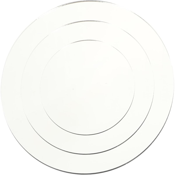 Smykker Kosmetik Foto Rekvisitter Akryl Spejlplade Reflekterende Tavle 3 stk Sæt Vægdekoration Rund Form Mirr