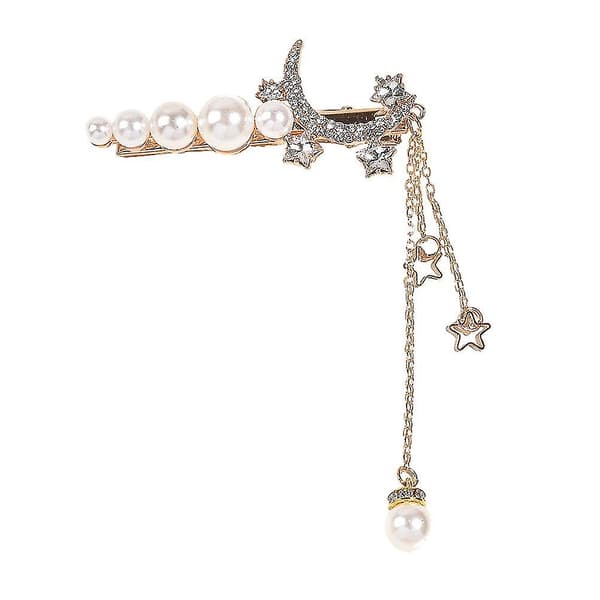 1 stk Barrette Kvast Legering Måne Stjerne Elegant Hodeplagg Sideklips Hårnåler Til Bryllup
