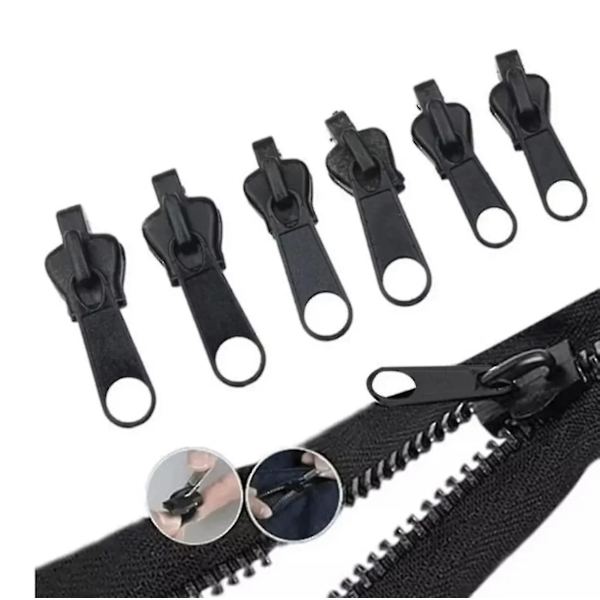 Fix A Zipper 6-pack Zip Rescue Snabblagningssats Ersättning Svart