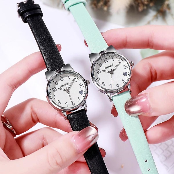 Dameur Damebælte Student Small Cute Wild Fashion Watch Elektronisk Quartz Watch White